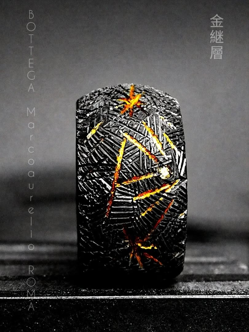 Gioiello Kintsugi con venature dorate — arte orafa giapponese rivisitata a Roma 3